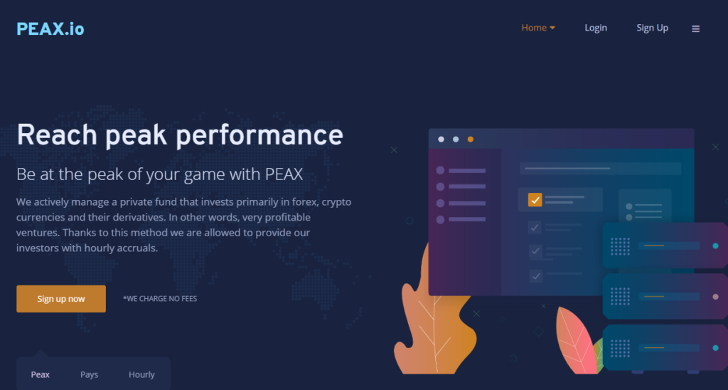 Peax.io - Среднедоходный инвестиционный хайп проект